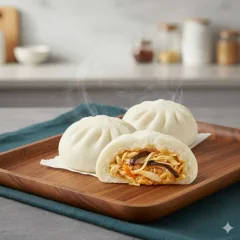 Bánh bao gà phô mai trắng